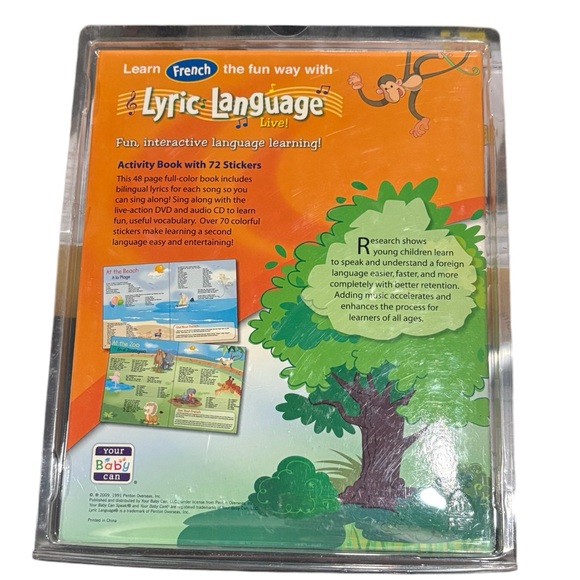 Your Baby Can Speak French Lyric Language Book W/ 4 Disc Video & Audio Set - Picture 2 of 2